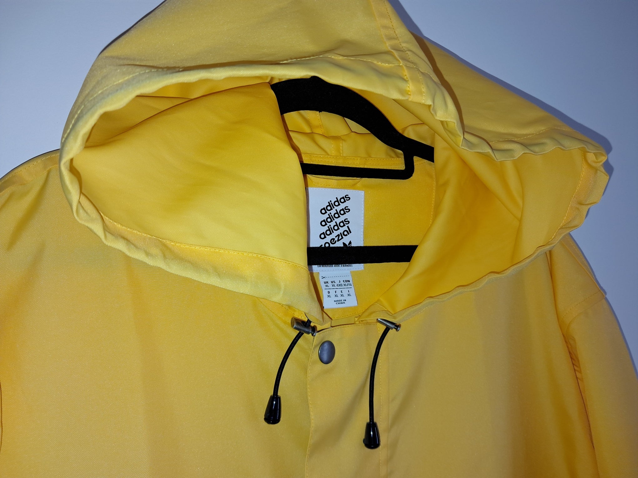 adidas Spezial ST 11 Parka XL Rain Coat Rare Jacket Hoodie Yellow Liam Gallagher