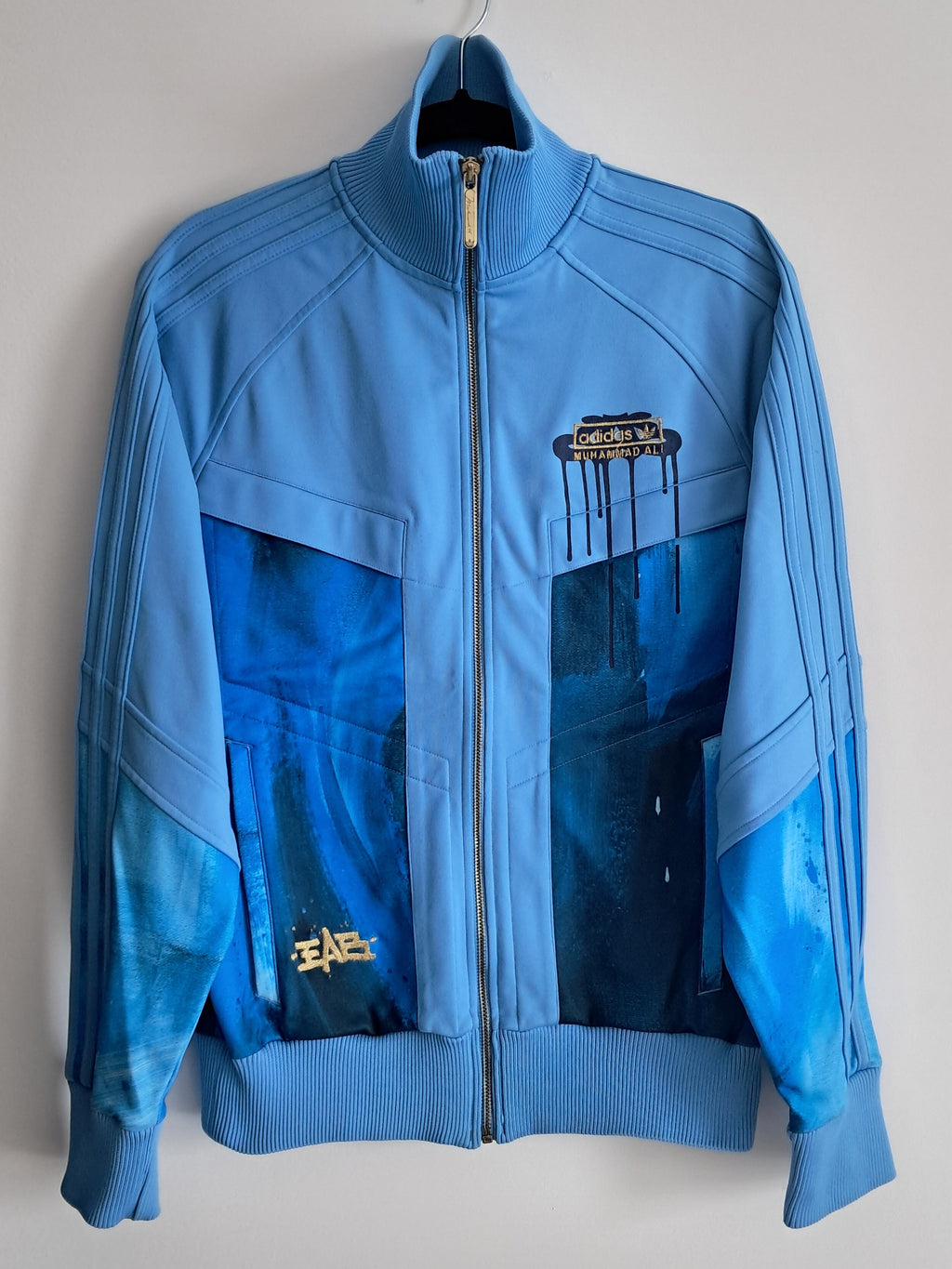 adidas x Muhammad Ali EAB TT Jacket S Rare Vintage Values Dedication Blue GOAT