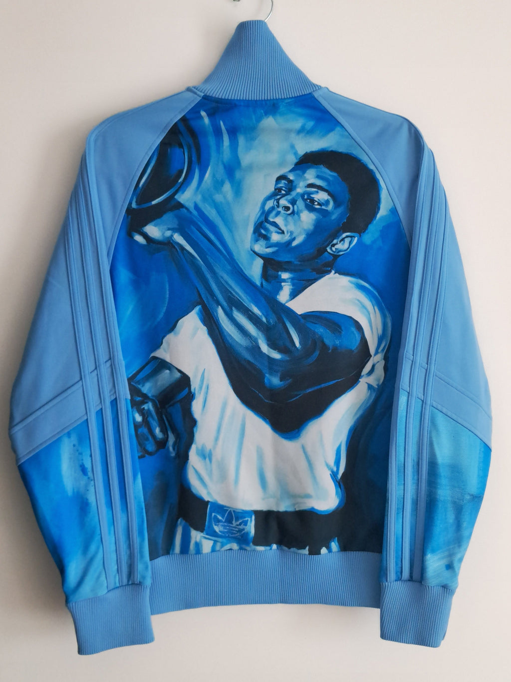 adidas x Muhammad Ali EAB TT Jacket S Rare Vintage Values Dedication Blue GOAT