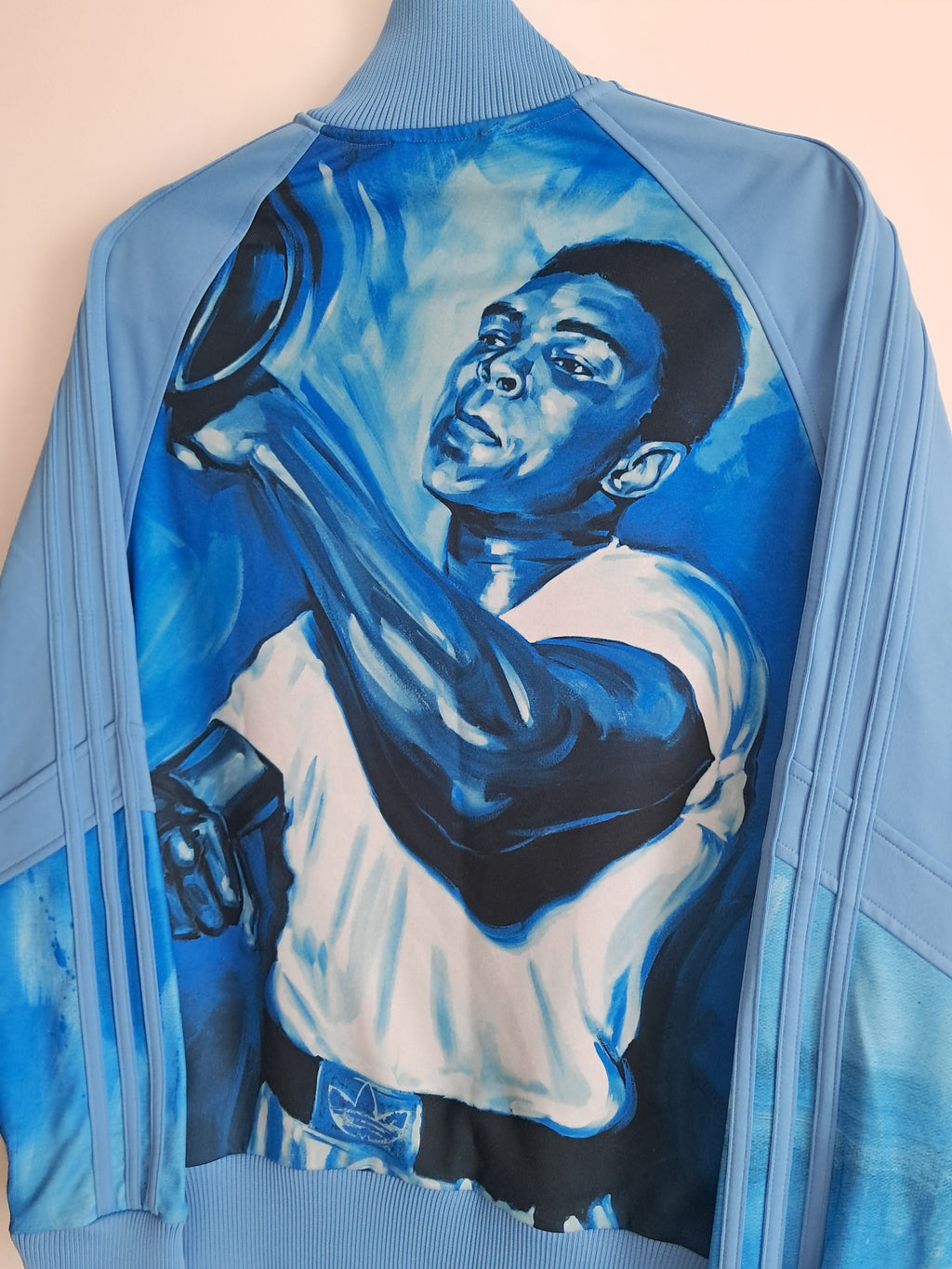 adidas x Muhammad Ali EAB TT Jacket S Rare Vintage Values Dedication Blue GOAT